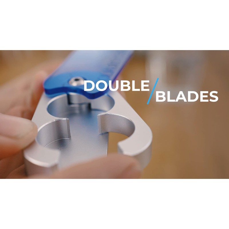 EQUADOSE Pill Splitter with Precision Aluminum Blades, Safely and Cleanly
