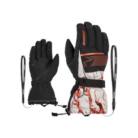 Ziener Men's Gentian Ski Gloves, Winter Sports, Waterproof, Long Cuff, Cliff Print, 10.5