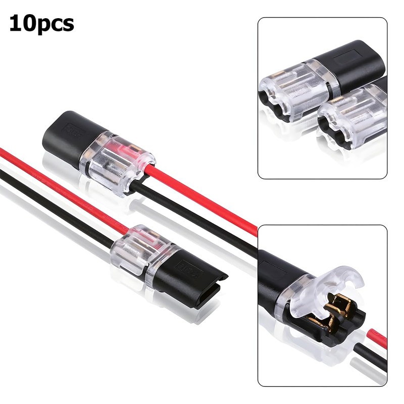 CGEAMDY 10 Pieces Quick Dual Wire Terminal Block, Double Wire