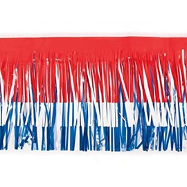 Anderson's Red, White, and Blue Vinyl Decoration Kit for Parade Float Trailers, Parade Float Supplies, Floral Sheeting, Twist, Fringe