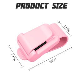 Mandark Car Sunglass Holder, 2PCS Vehicle Sun Visor Eyeglasses Holder Clip, Automotive Interior Glasses Ticket Card Organizer Mount Hanger Clip Accessories, Universal for Most Cars (Pink)