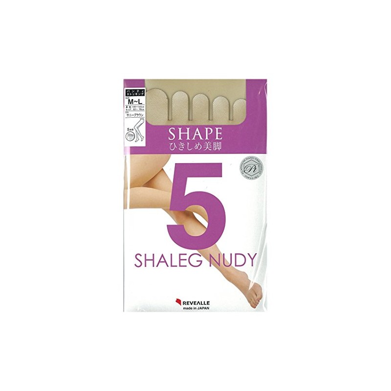 Revalle L-LL 5-Finger Graduated Compression Pantyhose (Made in Japan, Pantyhose,