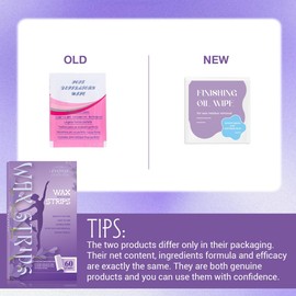 Wax Strips for Hair Removal - 60 Count (40 Body + 20 Face Strips) with 10 Soothing Oil Wipes, At-Home Waxing Kit for Women & Men - Legs, Bikini, Underarms, Face (60 Count (Pack of 1), Lavender)