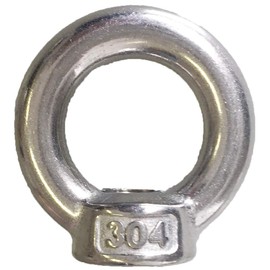 Sunload Ring Nut / Eyelet Nut Similar to DIN 582 Stainless Steel AISI 304 V2A Polished Pack of 5 (M8)