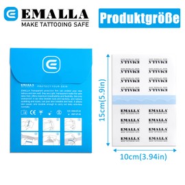 EMALLA Grece Pack of 30 Matte Second Skin Tattoo Film Healing 15 cm x 10 cm Tattoo Film Waterproof Film Plaster Protective Film Wound Bandage