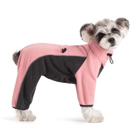 Fleece Dog Coat for Small Medium Dog,Pullover Dog Pajamas Jumpsuit Bodysuit Dog Coats with Legs, Pet Windproof Warm Cold Weather Jacket Dog Full Body Vest Cozy Dog Snowsuit Apparel Outfit Clothes