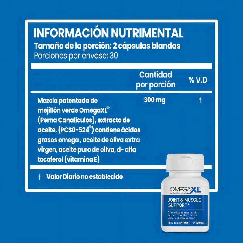 Omega Cápsulas Alivio Dolor Articular Sabor
