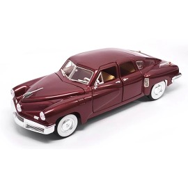 DCD 1948 Tucker Torpedo Burgundy 1/18 Scale Diecast Model Car Kid-friendly Metal & Plastic Toy Openable Doors Road Signature