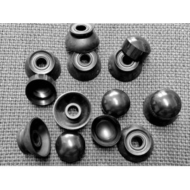 TERF® M8 X 28mm Black Flexible PVC Roofing Sealing Sela Washer and Cap Cover M8 (8mm) X 28mm Corrugated Sheet Sela Washer and Cap Cover For Weatherproof Sealing Protecting - Pack of 10