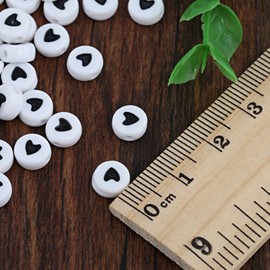 Naler Pack of 1200 Alphabet Spacer Beads, 7 mm, Round Beads, for Jewellery Making and Crafts