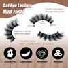 SISIYDY Fluffy Lashes Cat Eye Mink Eyelashes Wispy Dramatic Thick