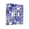 Boho Mexican Tile 2 Gang Light Switch Cover Blue White