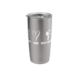 Peace Love Pest Control Men Women Exterminator Stainless Steel Insulated Tumbler