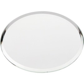 Plymor Round 3mm Beveled Glass Mirror, 2.5 inch x 2.5 inch (Pack of 2)