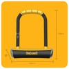 OnGuard Brute STD U-Lock, 4.37" x 7.96", Black/Yellow