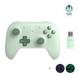 8Bitdo Ultimate 2C Hall Effect Joysticks and Hall Triggers Wireless Controller for Windows PC and Android, with Remappable L4/R4 Bumpers, Turbo function & Rumble vibration (Green)