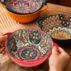 Bohemia Large Bowls with Handle, 40 oz Ceramic Soup Bowl