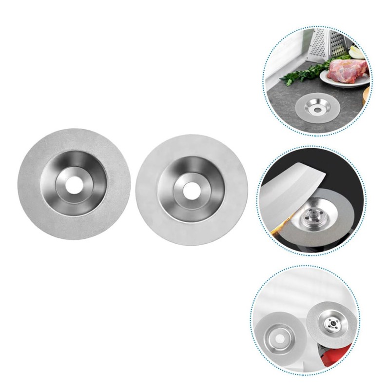 CHILDWEET 2pcs Grinding Blade Diamond Sharpener Stone Sharpening Wheel Diamond