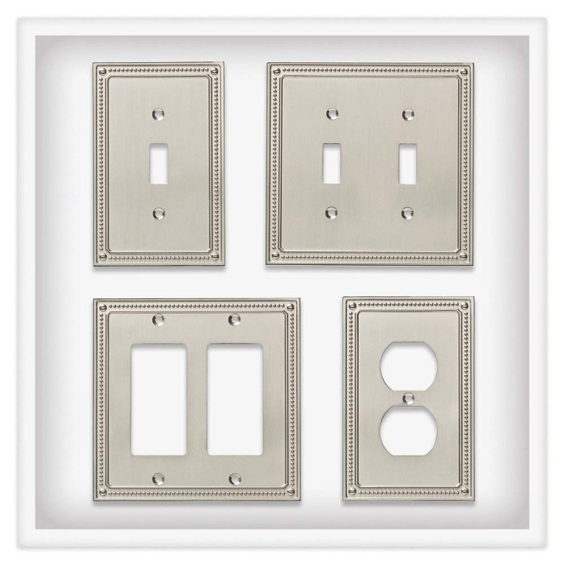 Franklin Brass Classic Beaded (1-Pack) Decorative Light Switch Covers Combo
