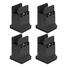 lyrlody Raised Bed Blocks, 4pcs Adjustable Furniture Risers with Screw Clamp Rubber Bed Couch Risers Table Desk Feet Leg Riser for Cabinet Sofa Feet Lifting (Black)