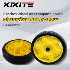 KIKITE Generator Wheel Kit Compatible with Champion 2800-4750w with Folding Handle and Never-Flat Tires, Generator Replacement Parts 40065