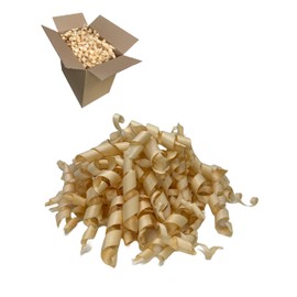 BUNBAN Coniferous wood shavings handmade sustainable rustic packaging or decoration wafer-thin wood curls (softwood)