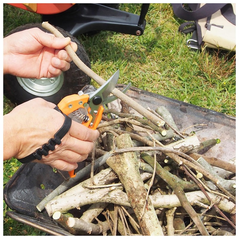 デフィ ジャポン(Defi Japon) くるっと剪定ハサミ 200×50×35mm SH-200 ハンドルを外側に回して、持ったまま別の作業ができる