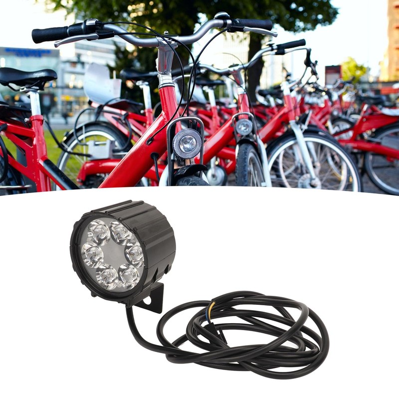 Electric Bike Headlight Waterproof 12‑72V Cycling Horn Front Light with