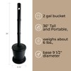 Black Standing Outdoor Ashtray 36" All Metal Construction