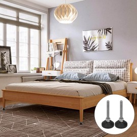 Adjustable Foot Pads, Pack of 2 M6 Thread Furniture Glide Swivel Leveling Mounts Adjustable Nylon Rubber Base Leveling Pads D30xM6x50, 10KG / 22LB Single Load Bearing