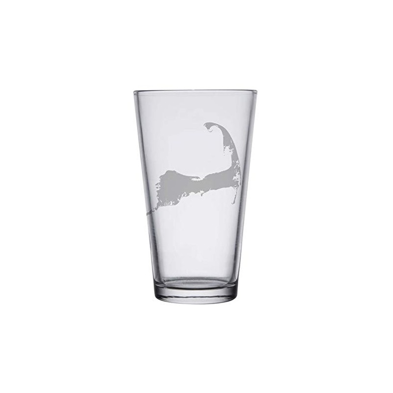 HullSpeed Designs Cape Cod Map - Pint Glasses Set of