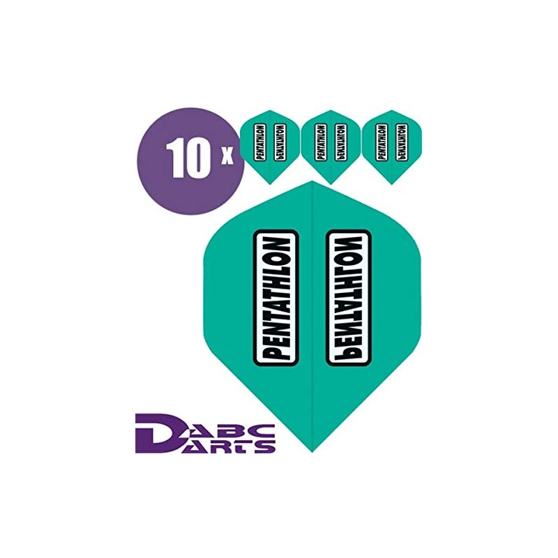 abcdarts Unisex - Adult Pentathlon Classic Dart Flights, Aqua, Classic