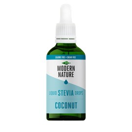 Modern Nature Stevia Flavour Drops - Coconut 100 ml - No Calories, No Sugar - Aroma Drops for Sweetening, Coffee Zero Syrup