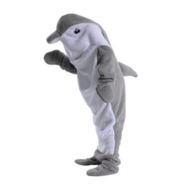 FunnyCos Dolphin Sleeping Bag One-Piece Pajamas Wearable Blanket Animal Cosplay Costume Unisex Novelty Loungewear Sleepwear Grey,S