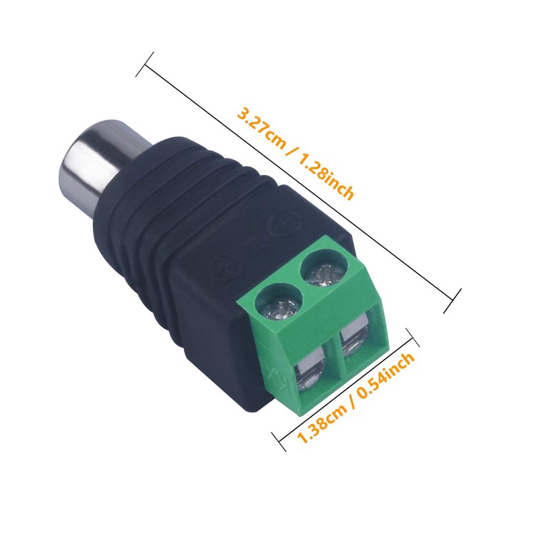 Xwell RCA Female to AV Screw Terminal for Small Audio
