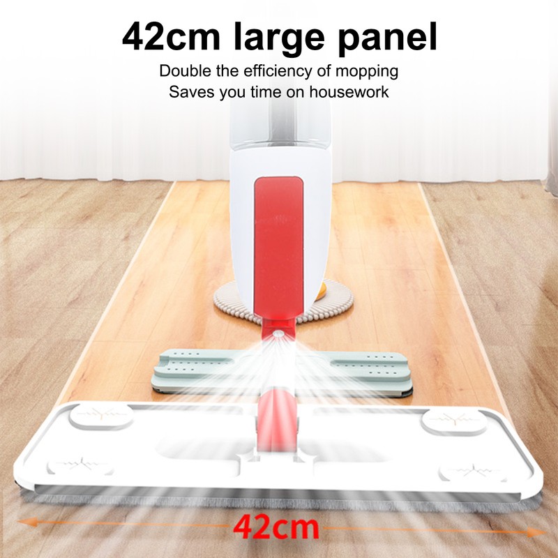 Spray Mop for Floor Cleaning Rotatable PP PET Stainless Steel