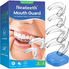 Mouth Guard for Grinding Teeth at Night, Night Guards for Teeth Grinding, Mouthguards for Grinding of Teeth, Night Mouth Guards for Teeth Grinding, Mouth Guard 4 Pack/Two Size