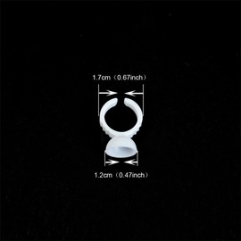 100 Pieces Lash Glue Holder Rings Cups Pigment Rings False Eyelash Extensions Beauty Tool (White S)