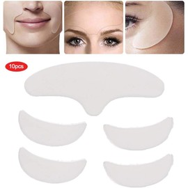 YUYTE Parches de Silicona para Arrugas, 5 Piezas Almohadilla Facial Reutilizable para Ojos, Parche de Elevación de Piel Lavable, Parches Cutaneos, Herramientas para el Cuidado de la Piel de la Cara