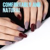 TOMICCA Short Coffin Nail Tips, Acrylic Half Cover Nail Tips