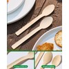 100% Natural Bamboo Disposable Cutlery Set - 120 Spoons 6.7"
