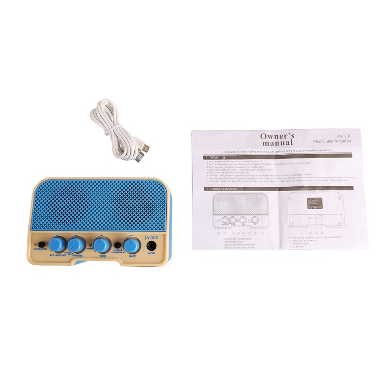 Electric Guitar Amplifier Clean Overdrive Dual Channels AUX Bluetooth for