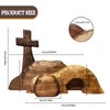 Easter Decorations Empty Tomb Easter Scene and Cross,Handcrafted Wooden Easter