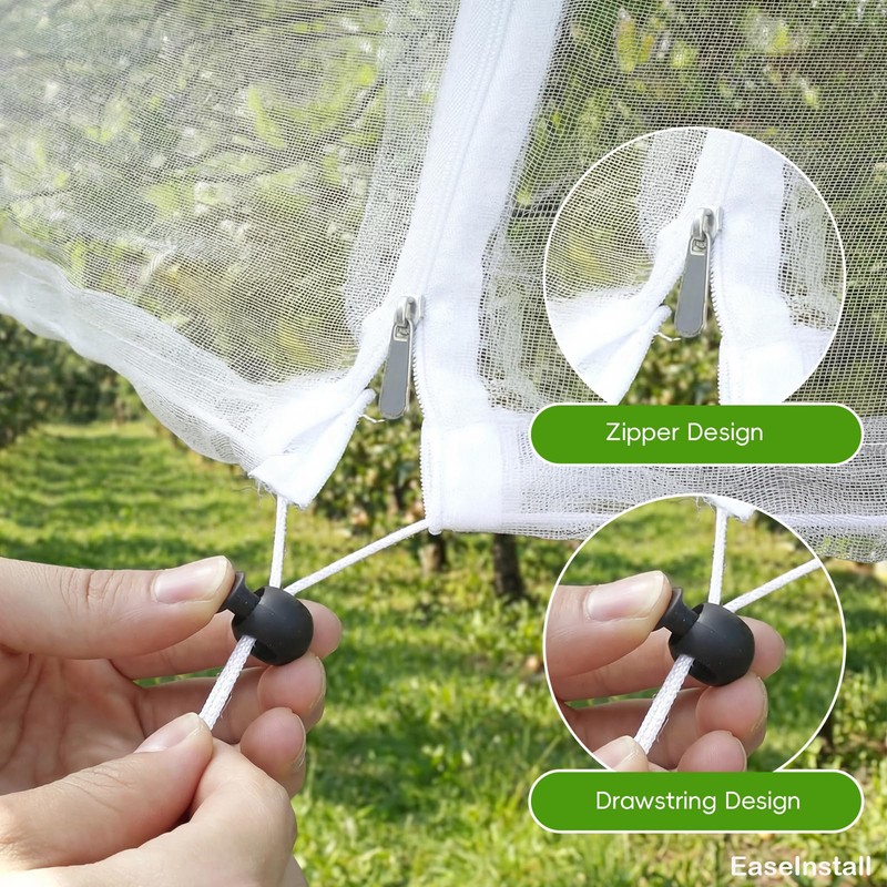 8'x10' Large Fruit Tree Netting for Squirrels and Birds with