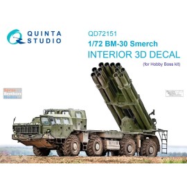 Quinta Studio QTSQD72151 1:72 Quinta Studio Interior 3D Decal - BM-30 Smerch (HBS kit)