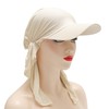ZLYC Women's Summer Chemo Headwear with Brim Visor Pre-Tied Lightweight