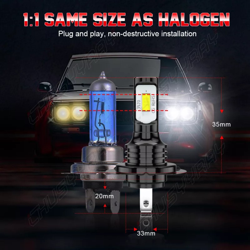 CHUSYYRAY LED H7+H9 Headlight Bulbs Bright for Suzuki GSXR 600