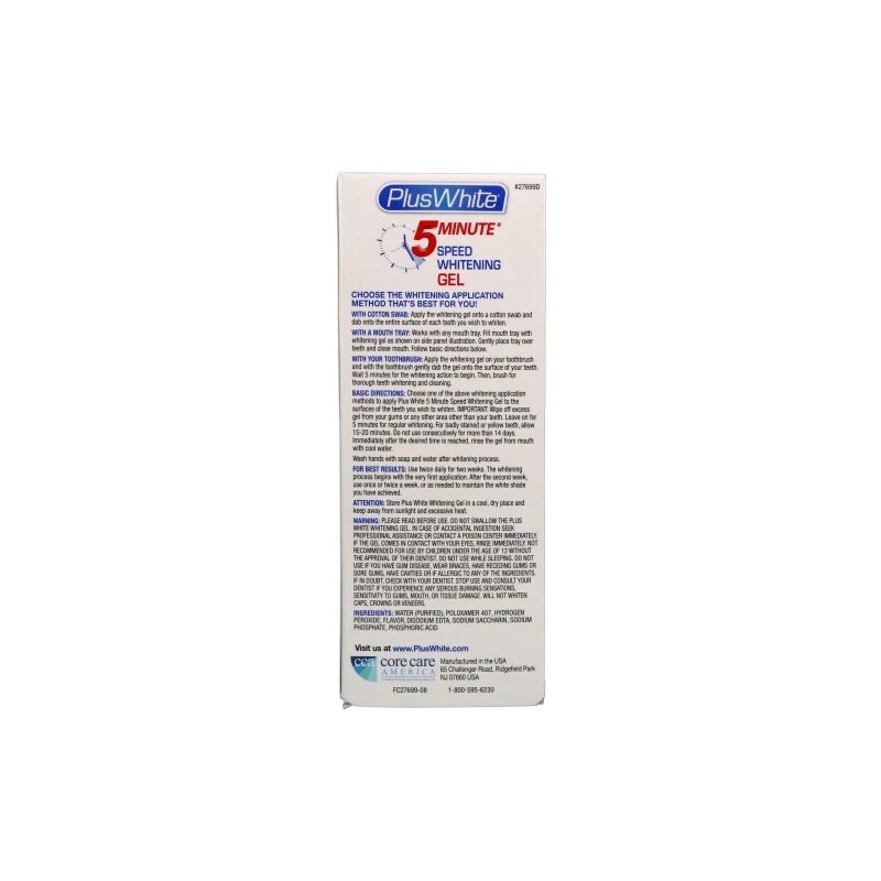 4 Pack Plus White 5 Minute Speed Whitening Gel Enamel