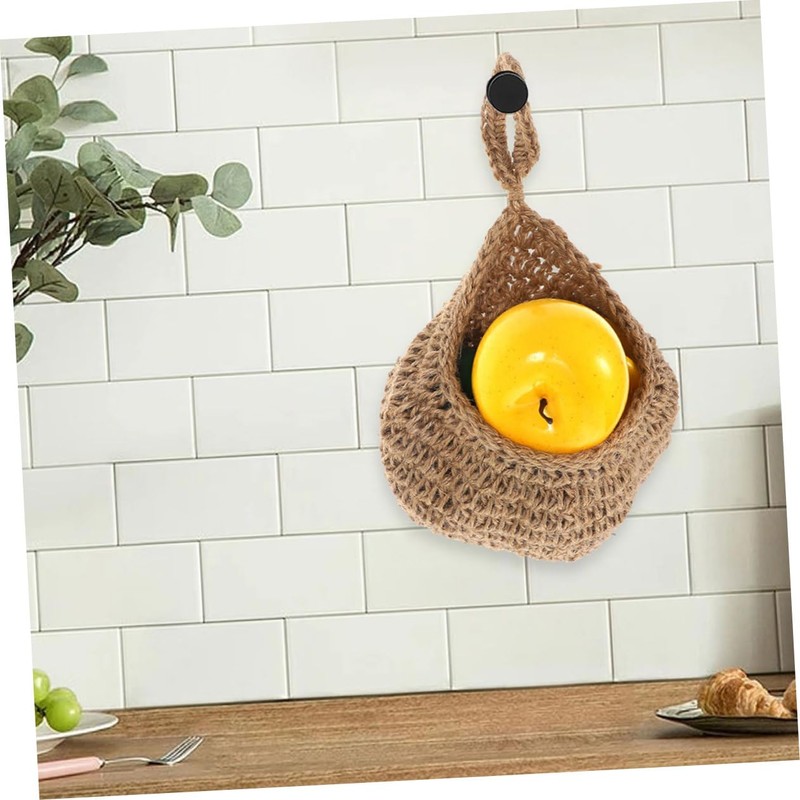 CHILDWEET 3pcs Bohemian Wall Teardrop Baskets Stylish Fruit Vegetable Storage