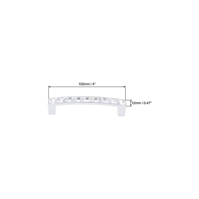 sourcing map Cabinet Pulls Drawer Handles 96mm Hole Centers Alloy